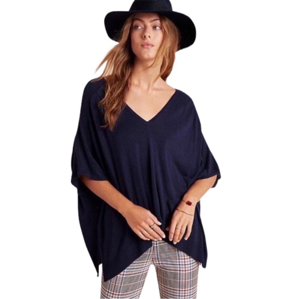 Anthropologie Clara lightweight knit sweater Blue Size Medium